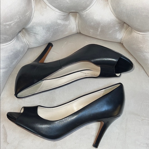 Cole Haan Black Peep-Toe Heels - Picture 8 of 10